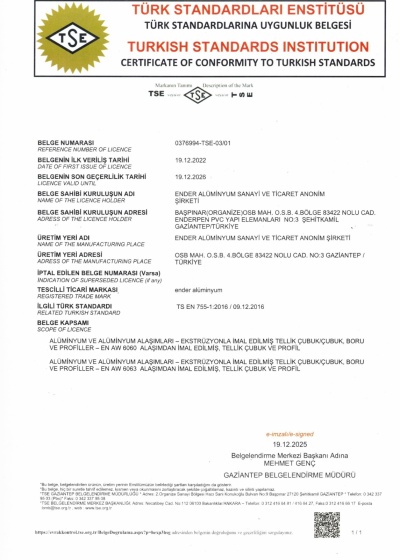 TSE EN 755-1