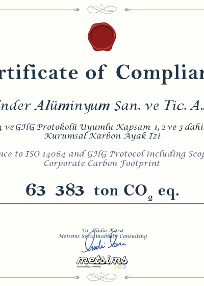 KARBON AYAK İZİ BELGESİ